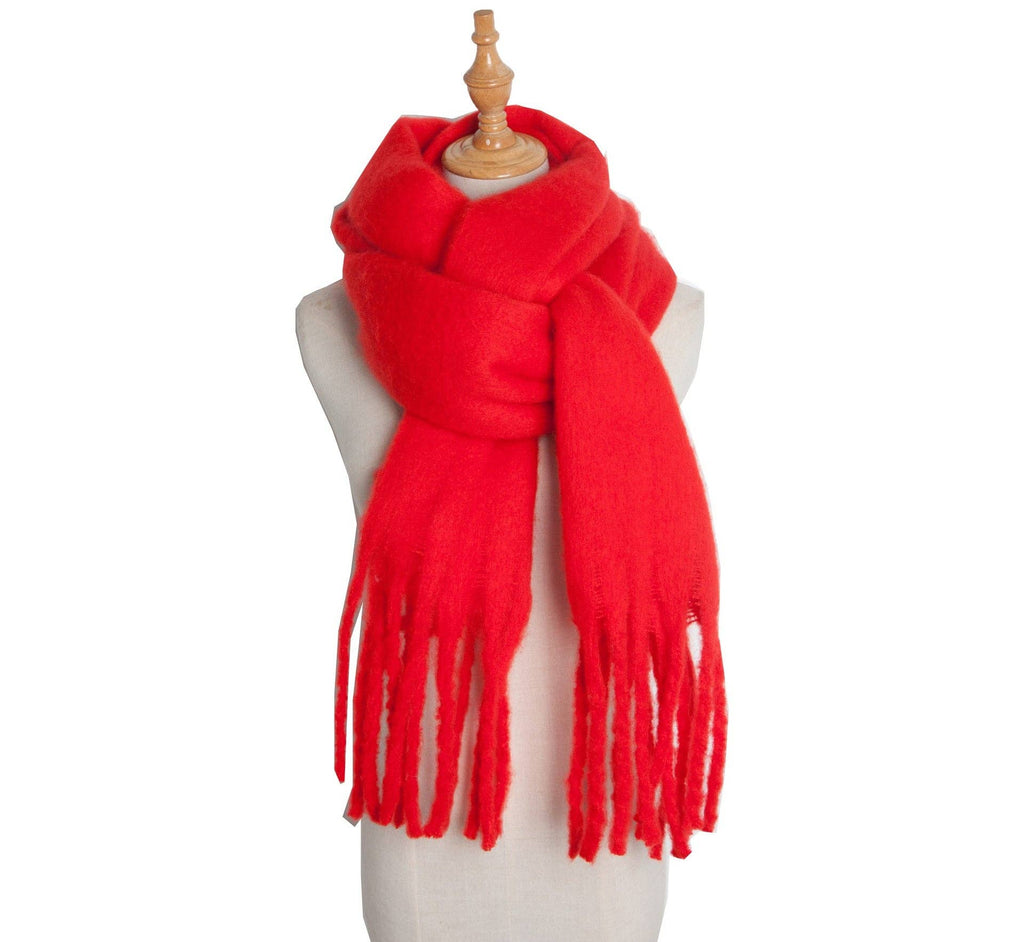 Solid Color Simple Tassel Scarves DPKS1011