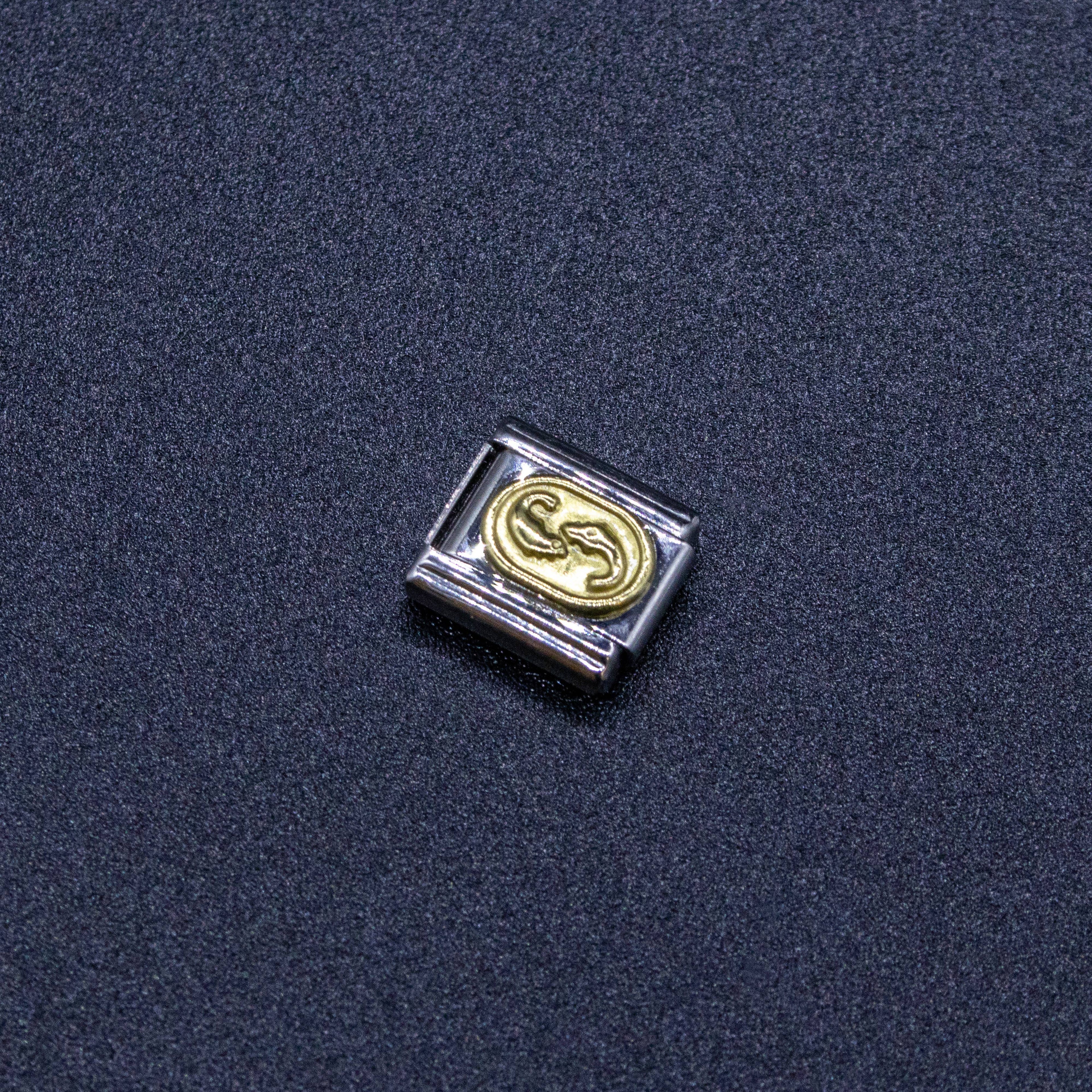 Italian Charms - Pisces Zodiac, 9mm Gold Bracelet Links