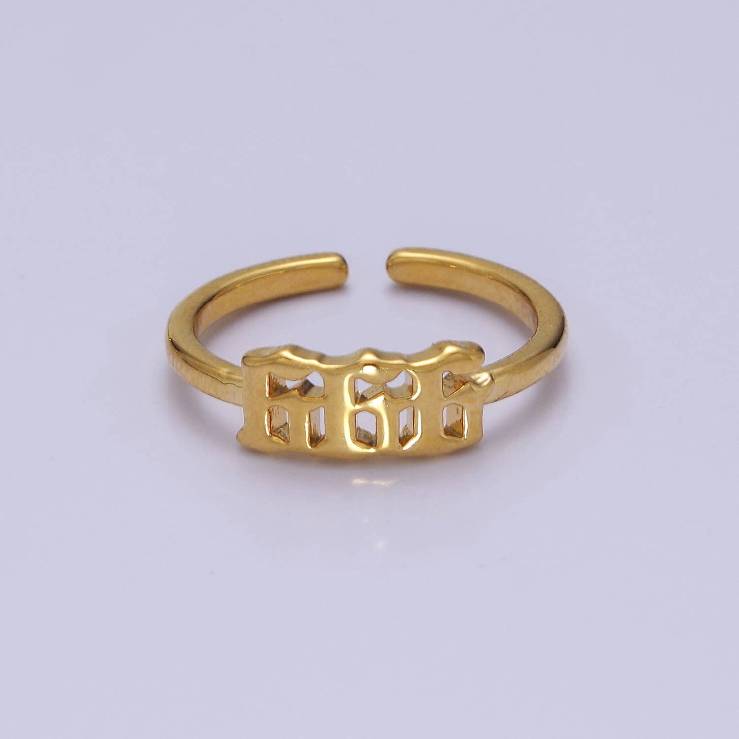 Gold/Silver Number Minimalist Casual Open Ring O2047~O2064