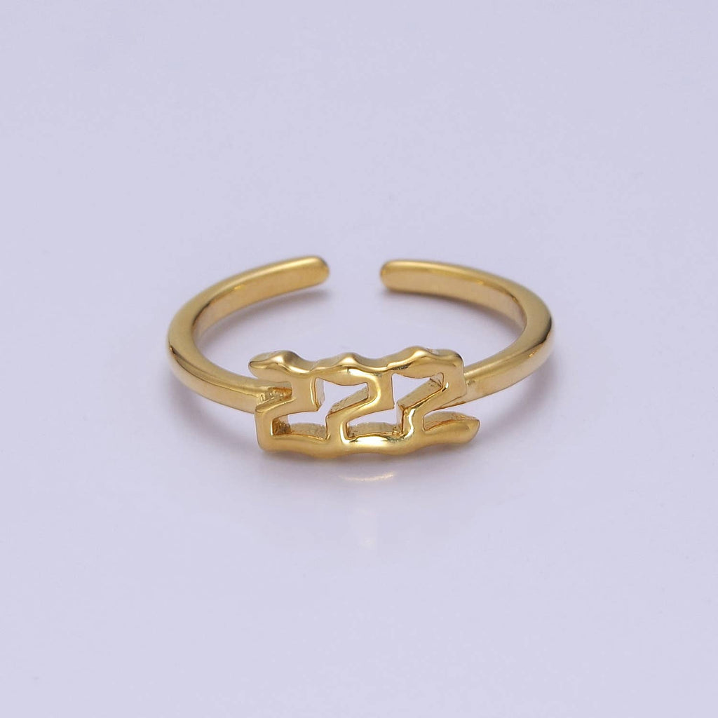 Gold/Silver Number Minimalist Casual Open Ring O2047~O2064
