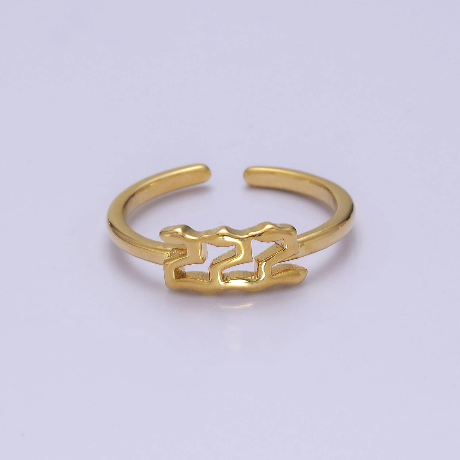 Gold/Silver Number Minimalist Casual Open Ring O2047~O2064