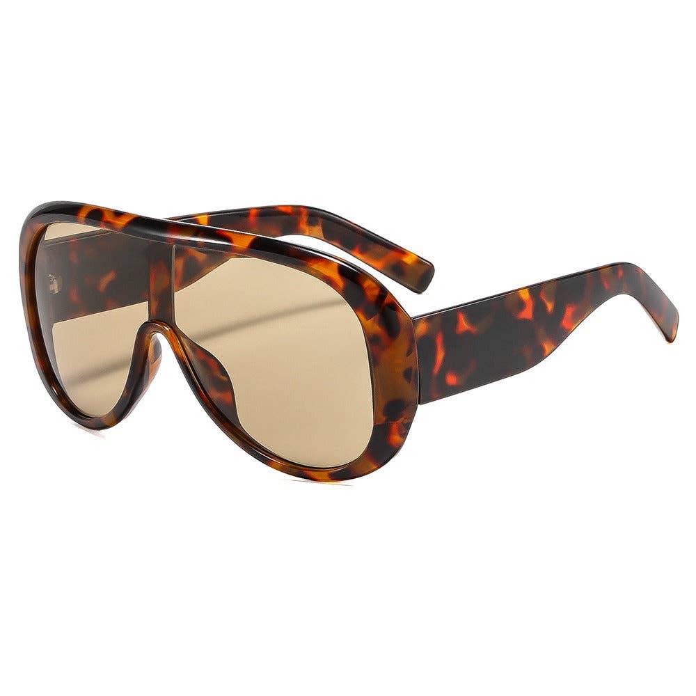 Trendy Oversized Sunglasses for Women with Geometric Design