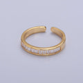 Minimalist Baguette Ring Classic Pave Ring O-2176