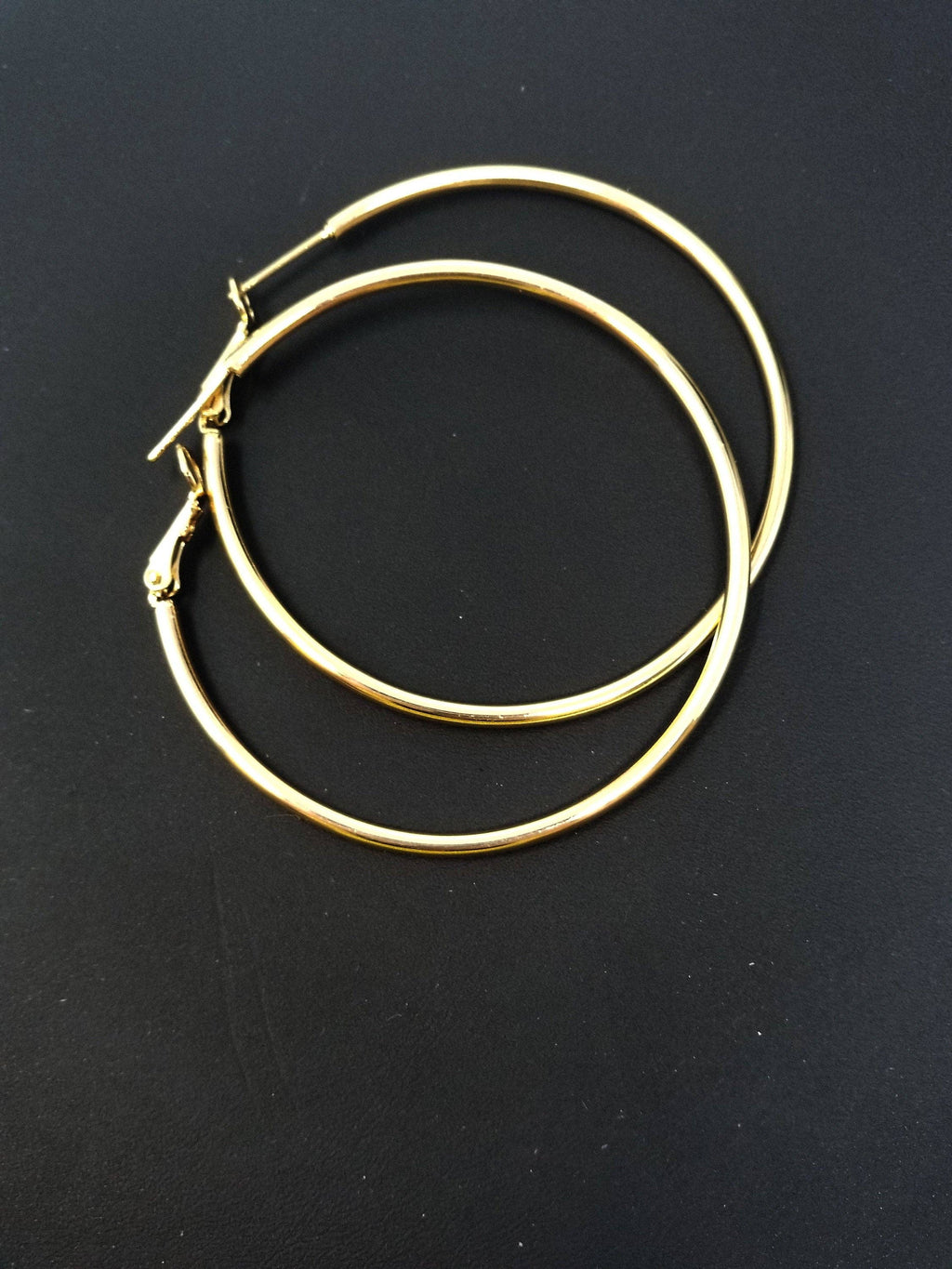 50mm 55mm Gold filled Hoops Earrings w/Clutch, 14k Gold-Filled Findings 1 Pair 1mm Gold Filled Hoops, Hoop Earrings