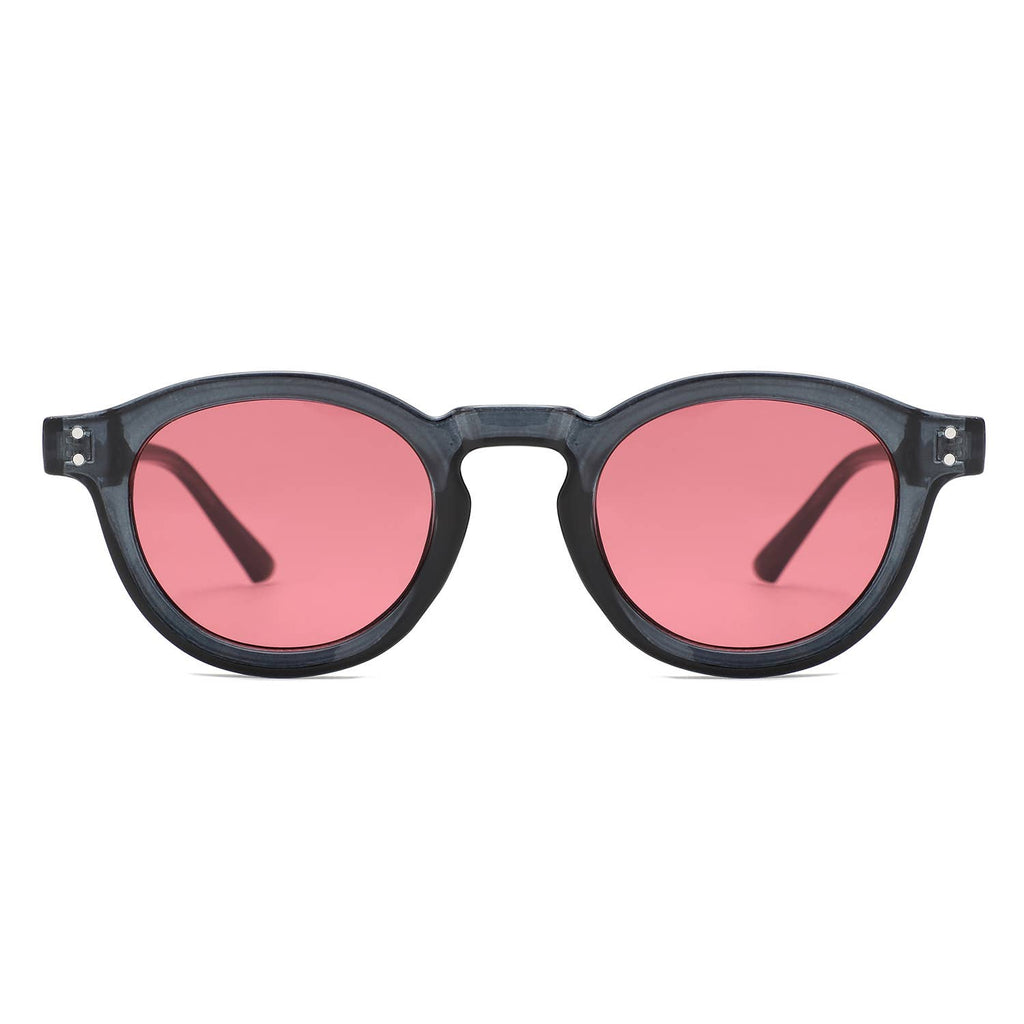 Classic Round Keyhole Tinted Lens Circle Fashion Sunglasses