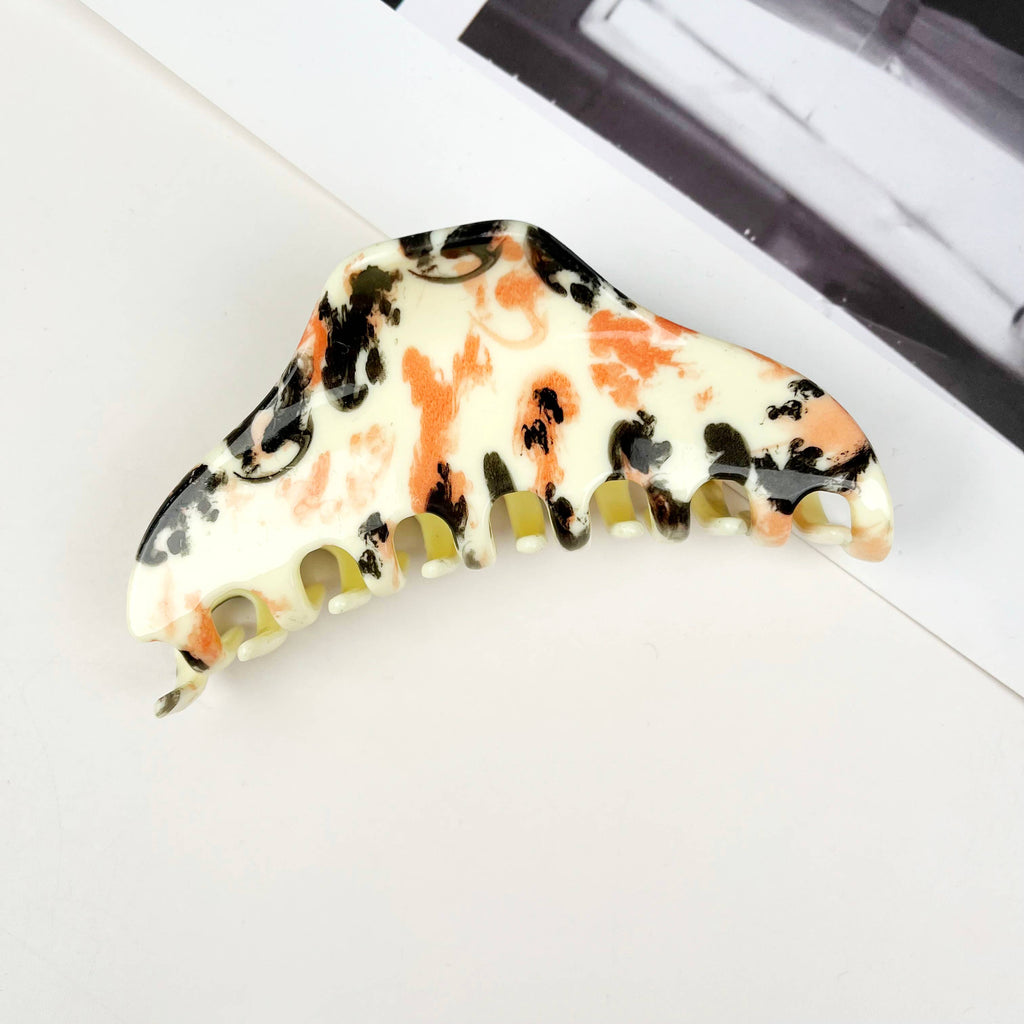 4.5" Over Size Triangle Marbled Hair Claw Clips