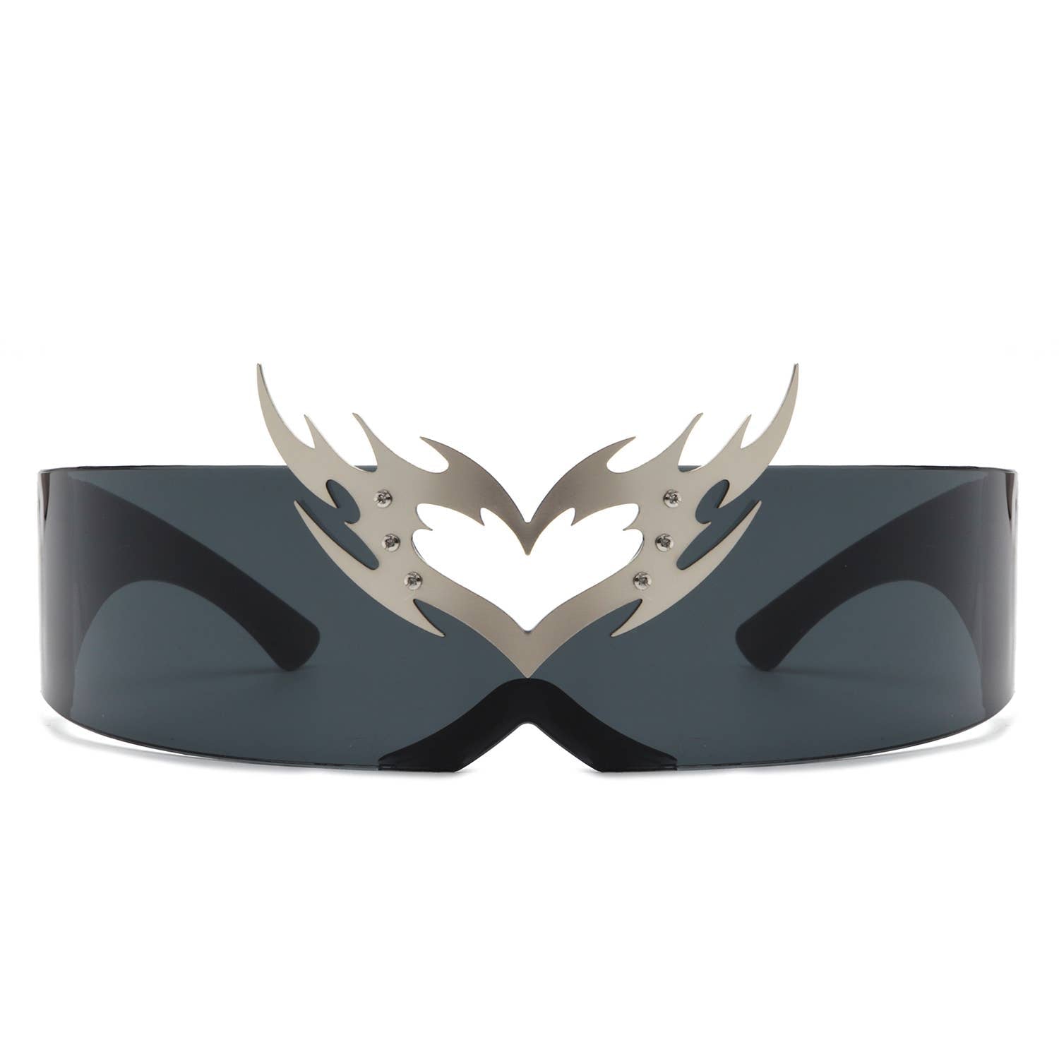 Futuristic Cyclops Wraparound Translucent Crown Sunglasses