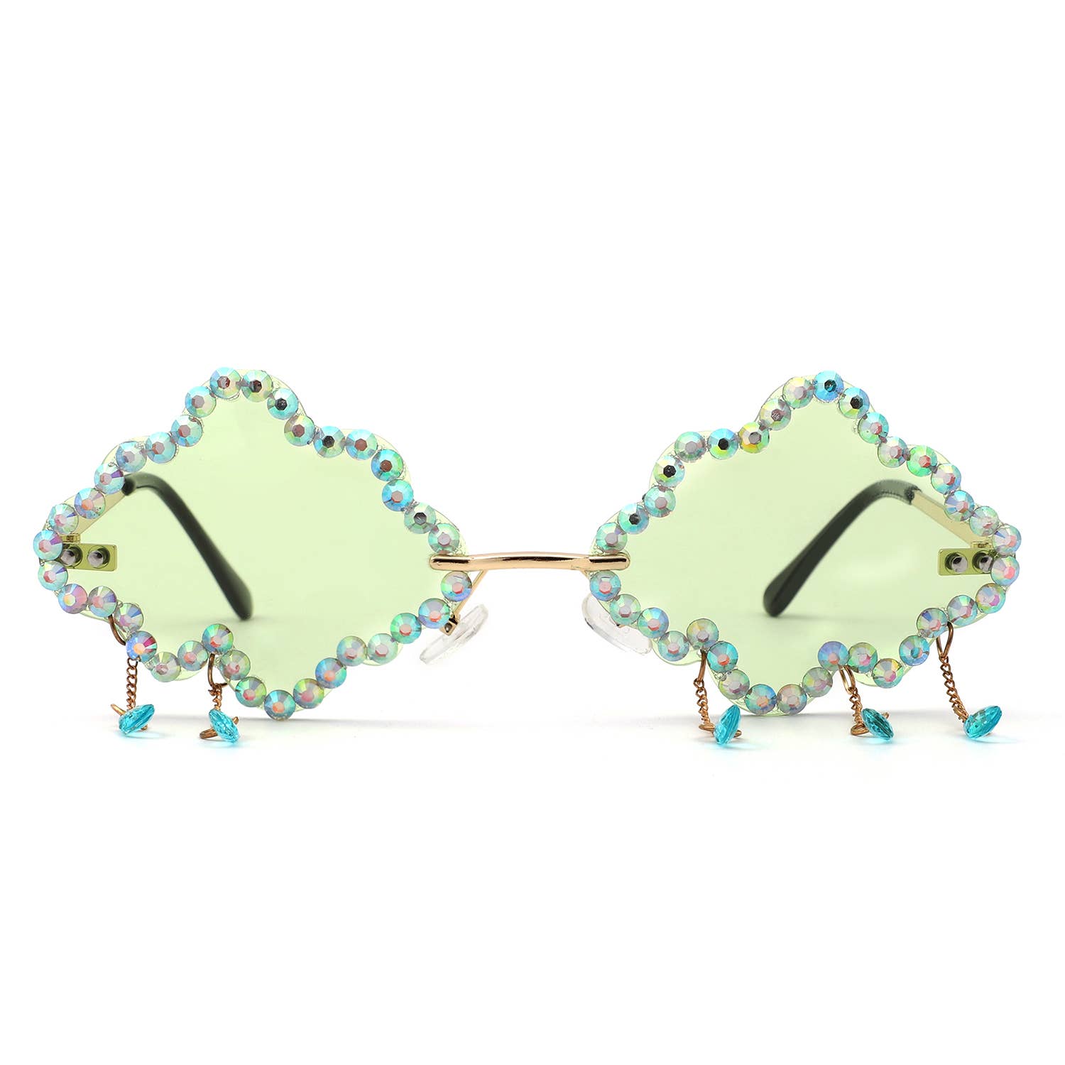 Rhinestone Cloud Irregular Shades Crystal Charm Sunglasses