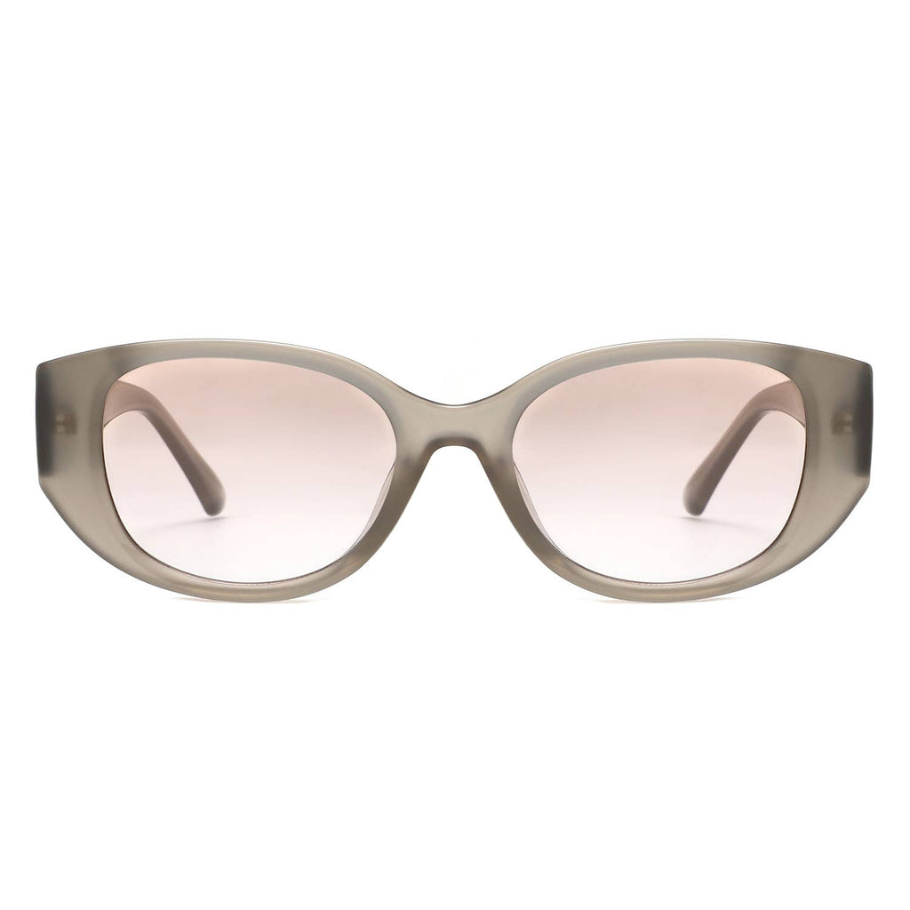 Women Cat Eye Sleek Angular Thick Frames Fashion Sunglasses