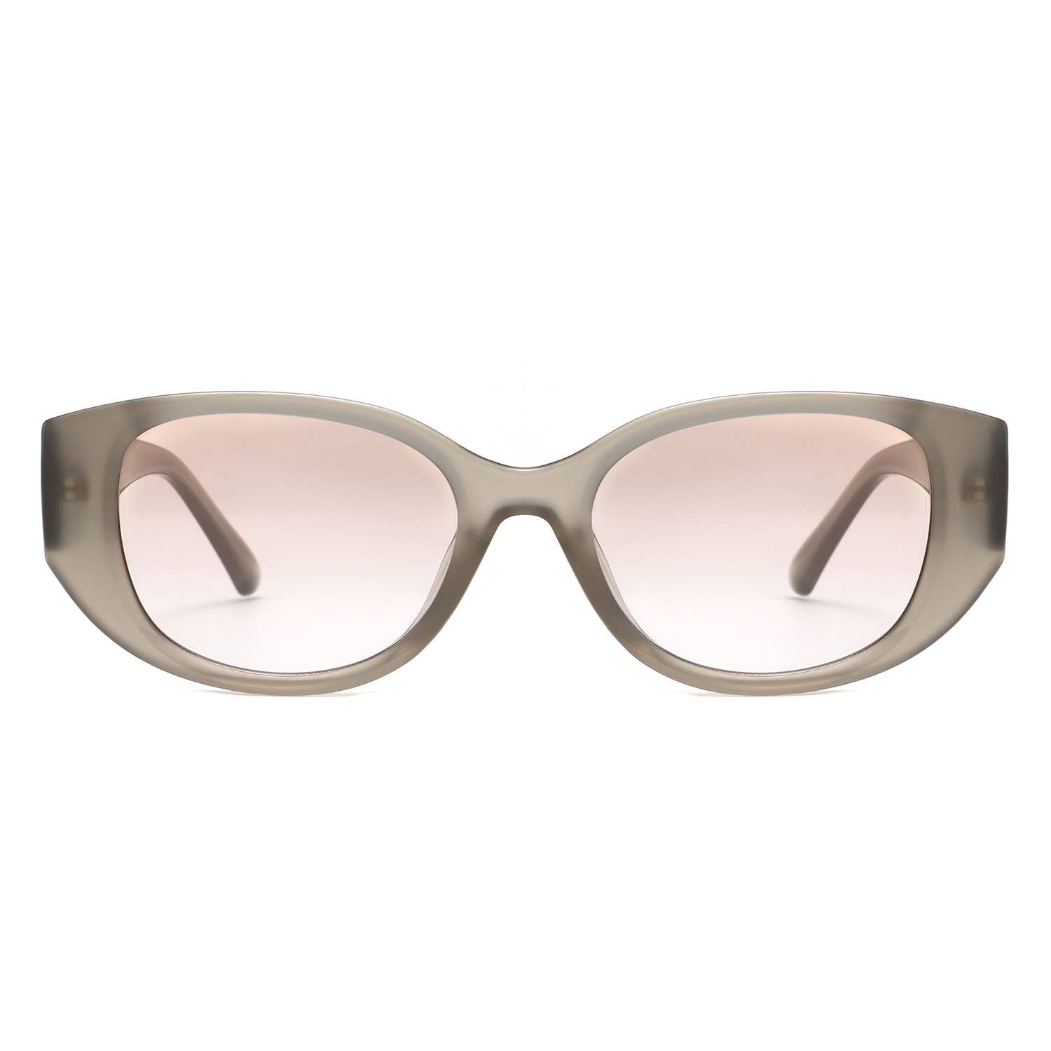 Women Cat Eye Sleek Angular Thick Frames Fashion Sunglasses