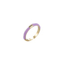 Gold Filled Colorful Enamel Stack Rings O860~O869