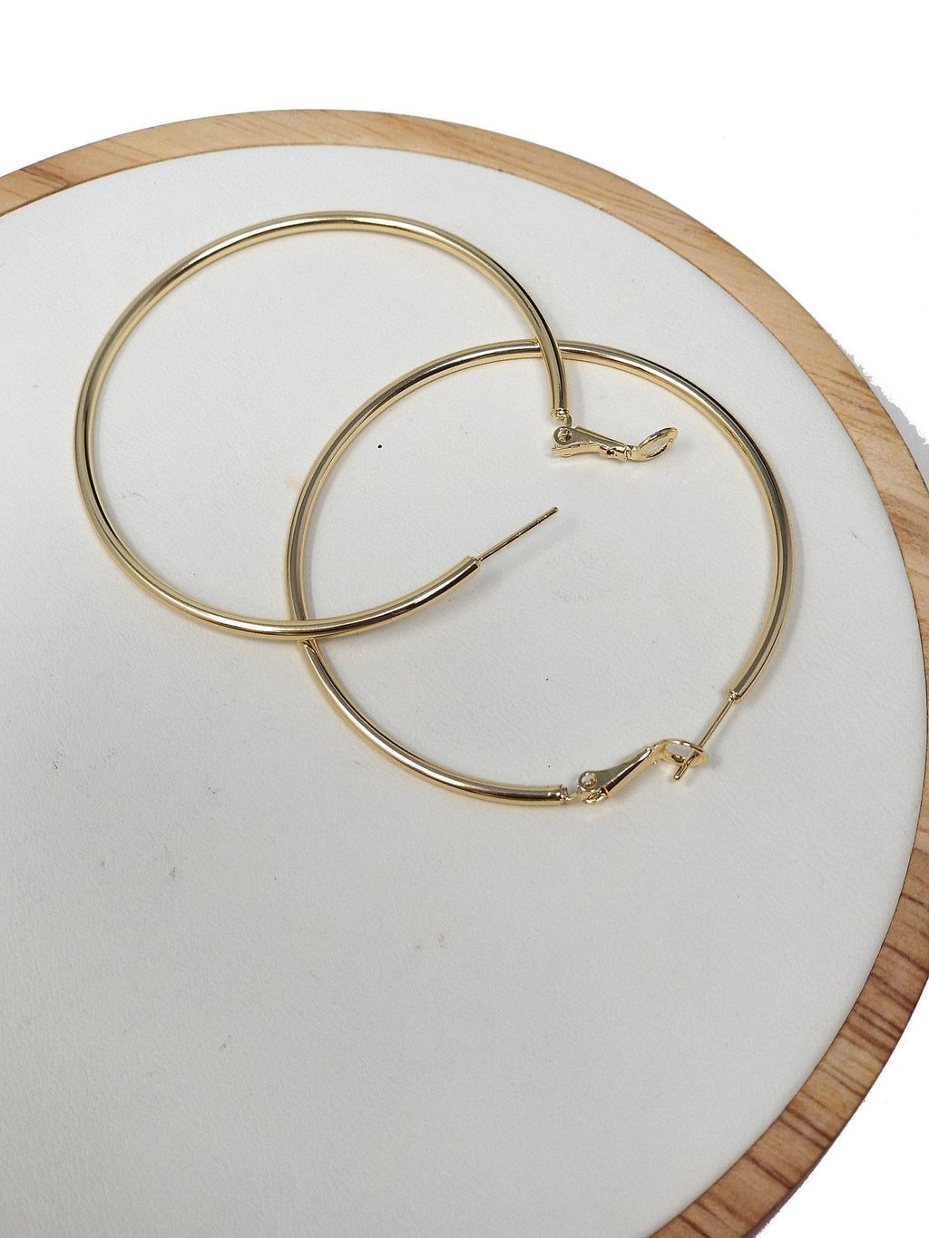 50mm 55mm Gold filled Hoops Earrings w/Clutch, 14k Gold-Filled Findings 1 Pair 1mm Gold Filled Hoops, Hoop Earrings