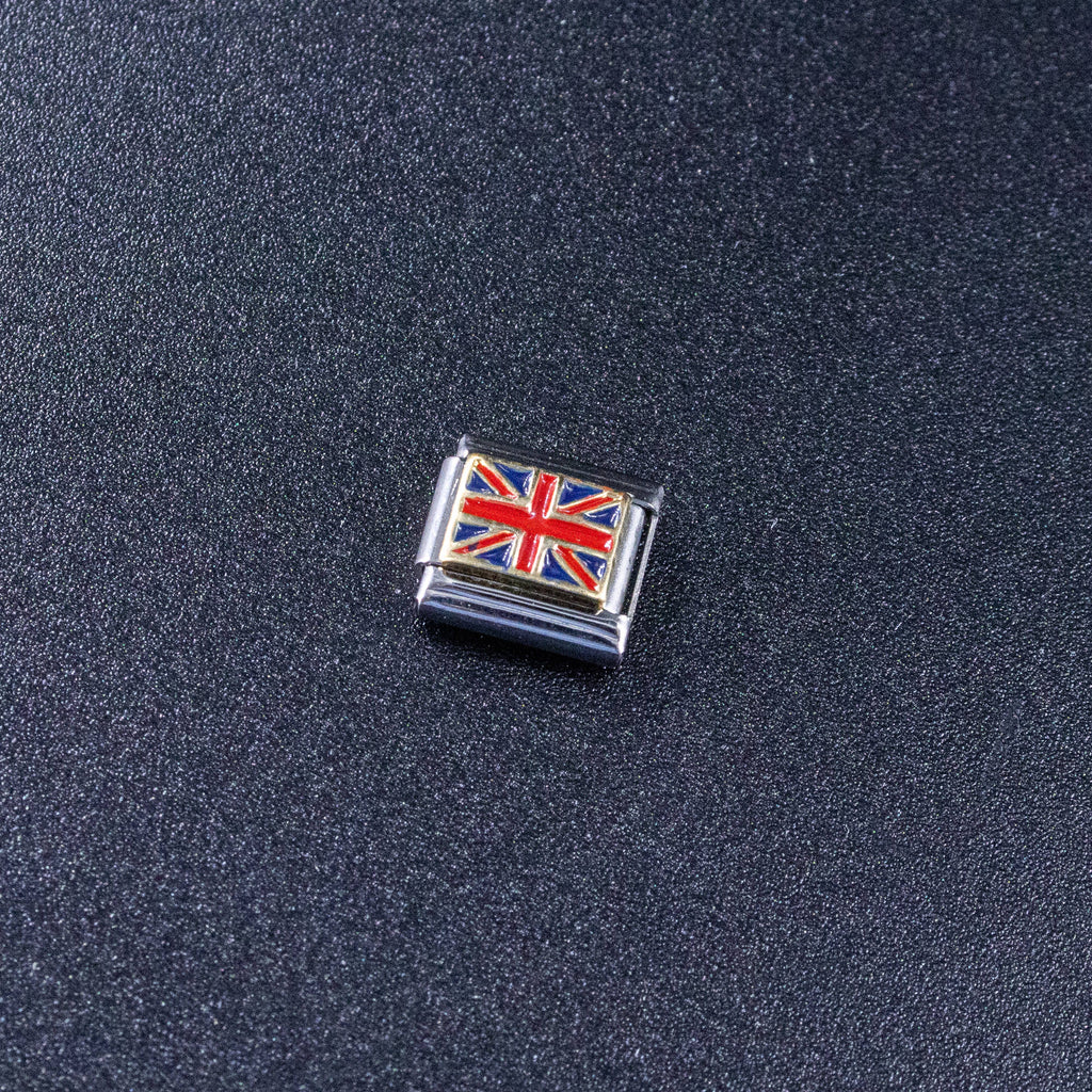 Italian Charms - UK Flag, 9mm Enamel Bracelet Links