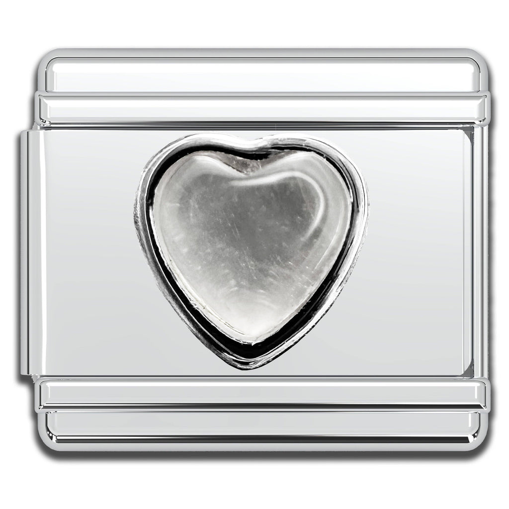 Italian Charm Bracelet Charms - Gemstone Heart Links