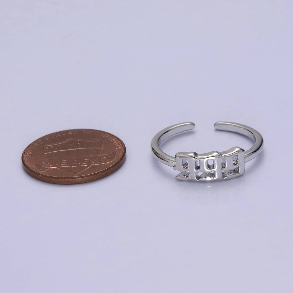 Gold/Silver Number Minimalist Casual Open Ring O2047~O2064