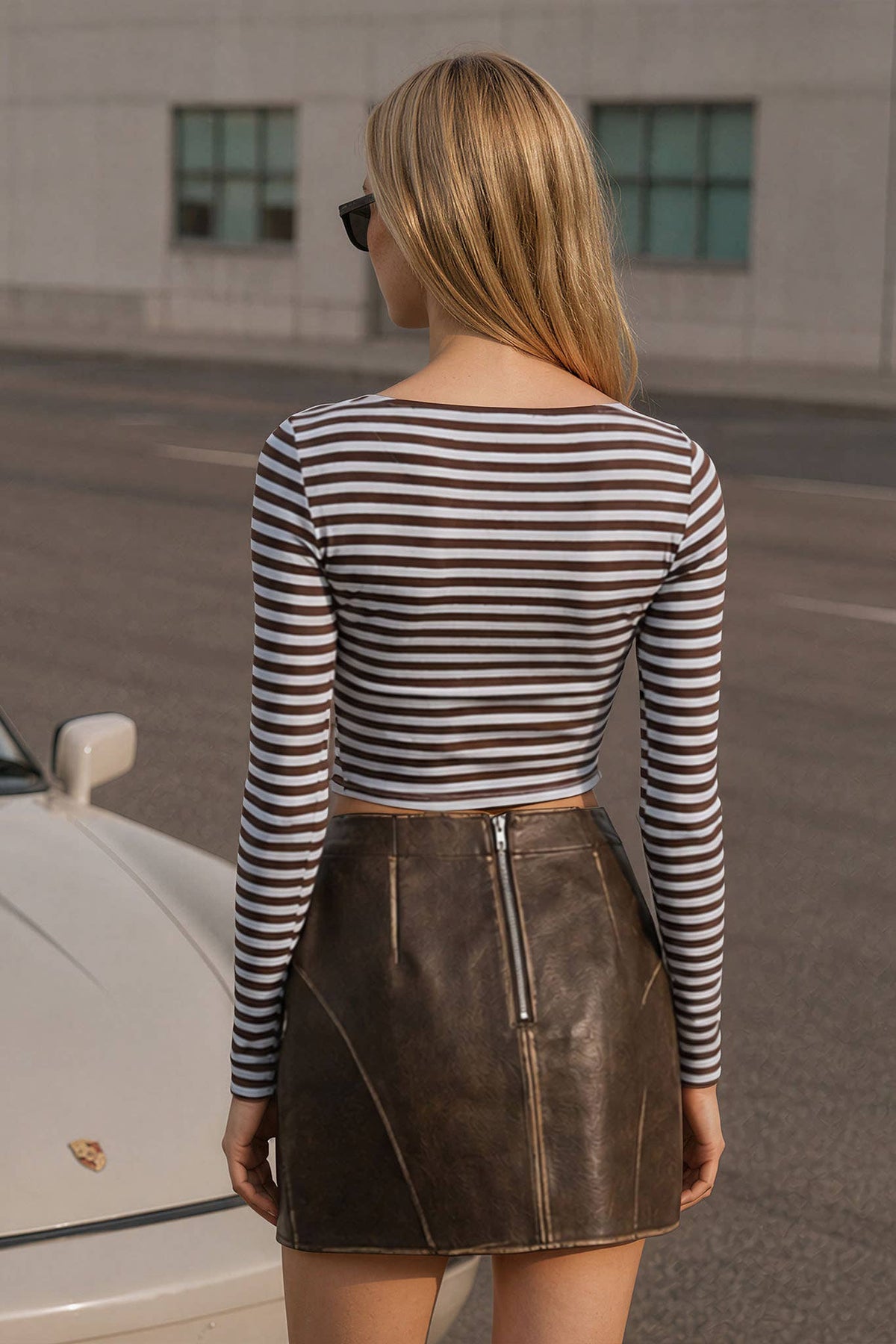 Cozy Company Asymmetrical Crop Top