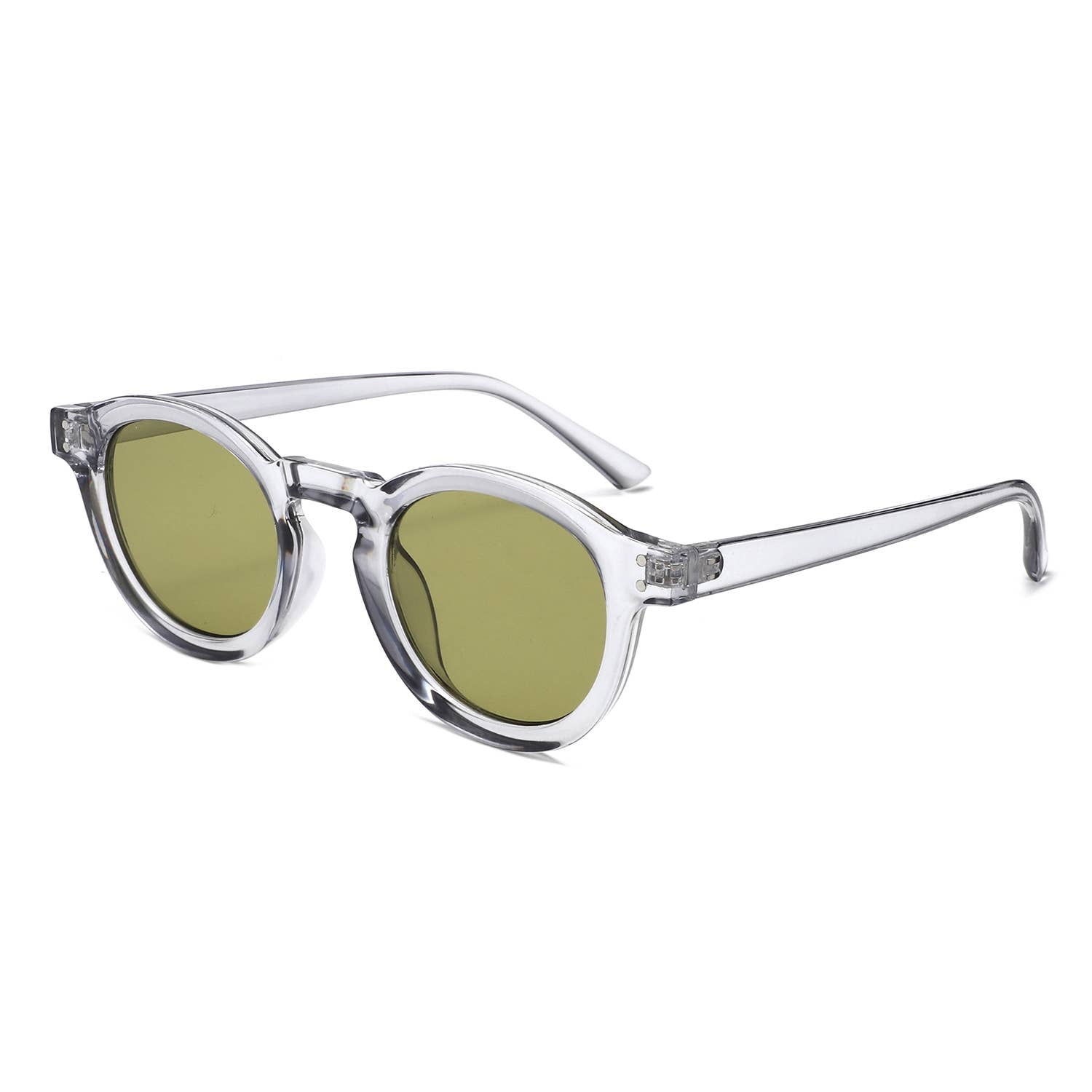 Classic Round Keyhole Tinted Lens Circle Fashion Sunglasses