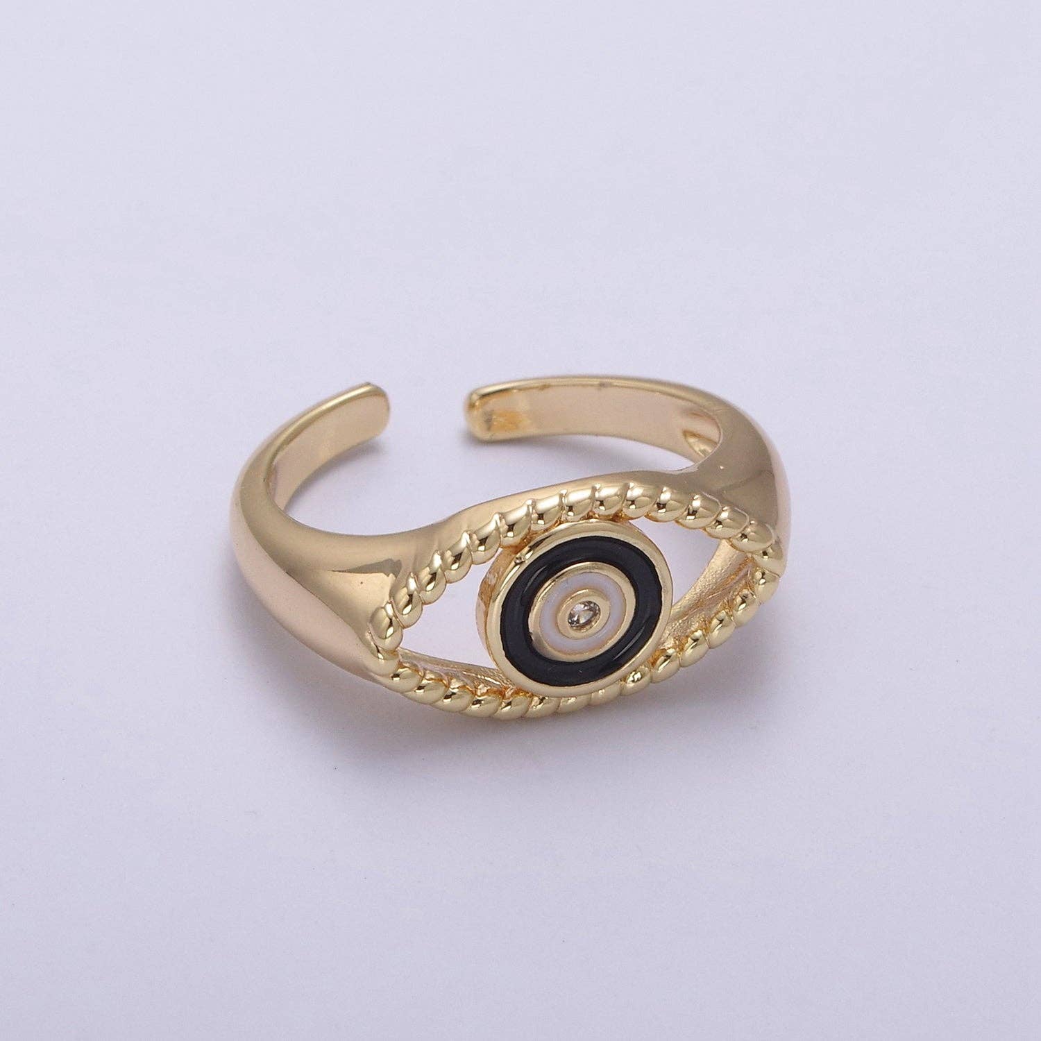 Gold Filled Colorful Evil Eye Open Ring U254 U255 U256 U257