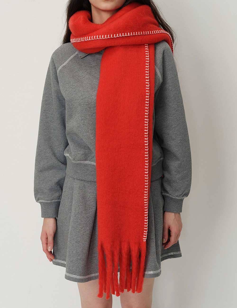 Warm Plush Thick Cashmere Fringe Winter Scarf DP25F607