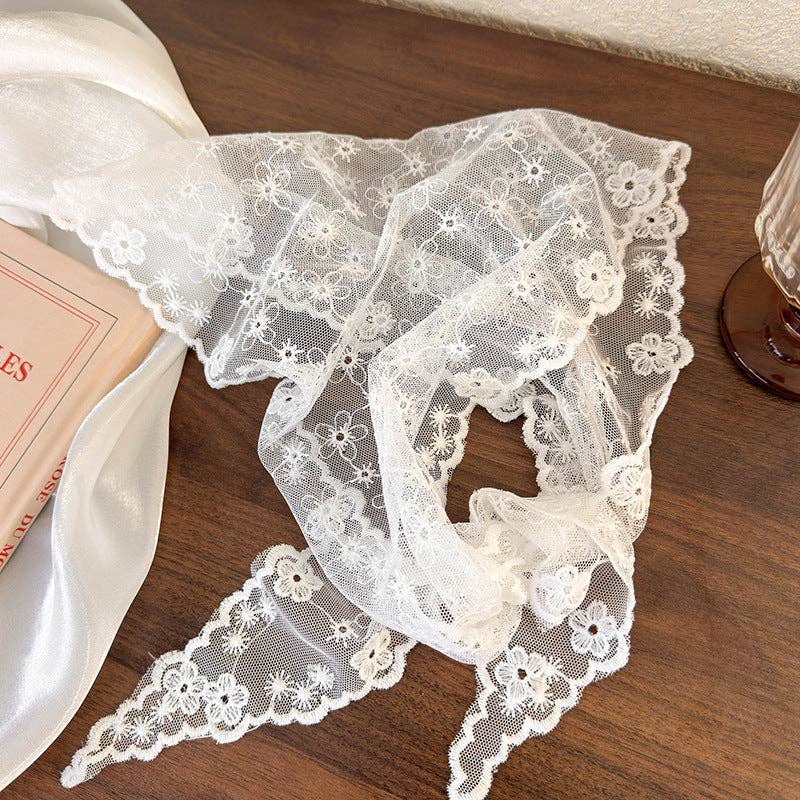 Vintage Floral Lace Headscarf for Women - Cute Travel Accessories