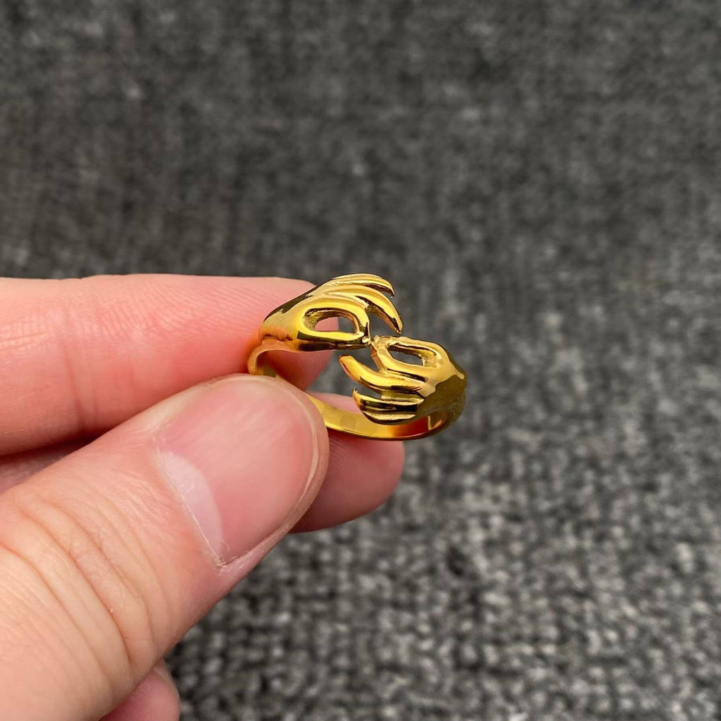 OK Gesture 18K Gold Plated Stainless Steel Ring - FGS