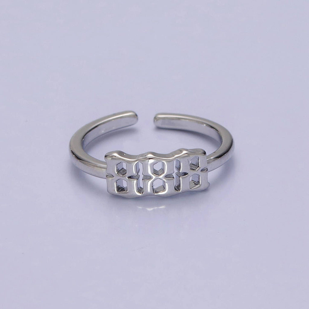 Gold/Silver Number Minimalist Casual Open Ring O2047~O2064