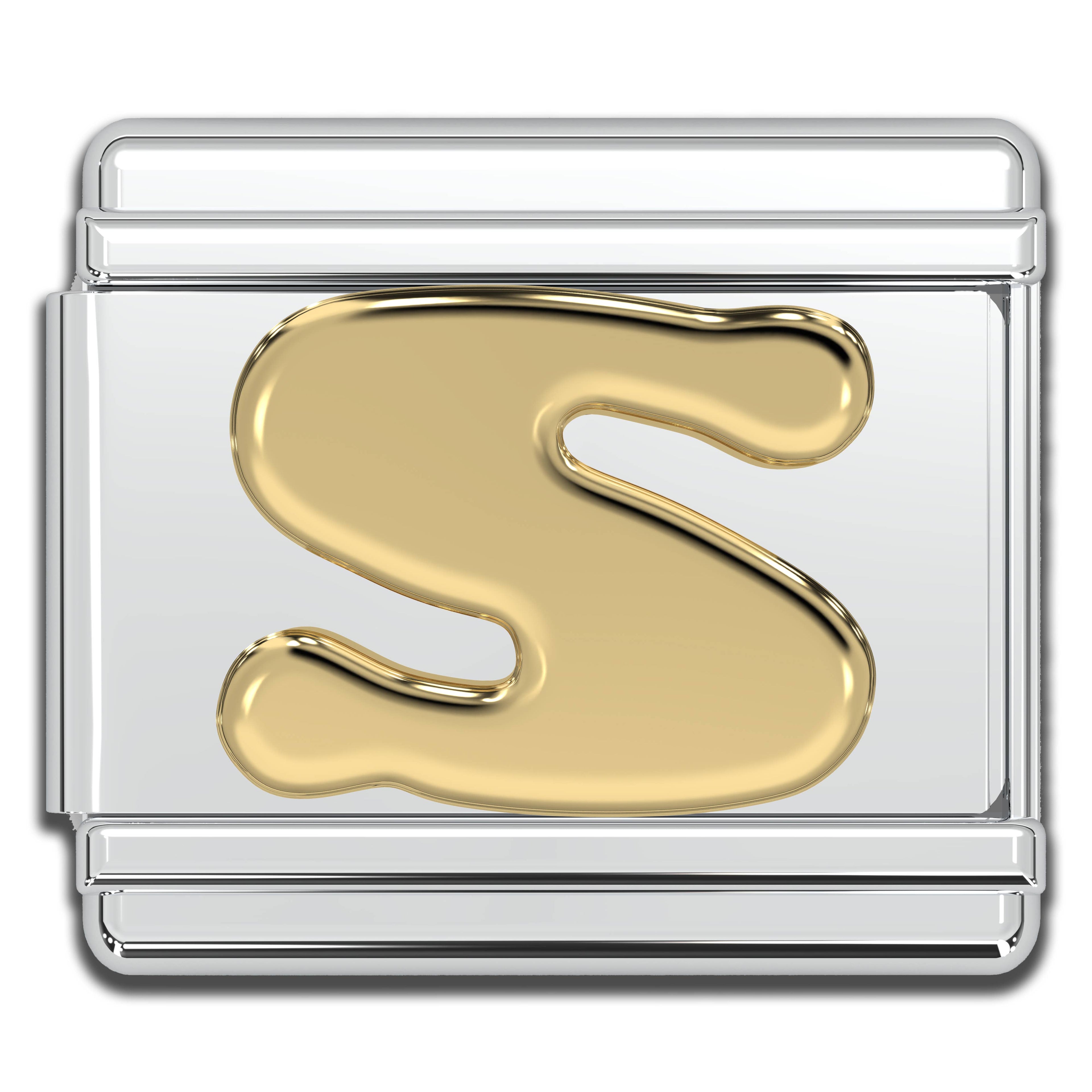 Italian Charm Letters A-Z - 9mm Gold Bracelet Charms
