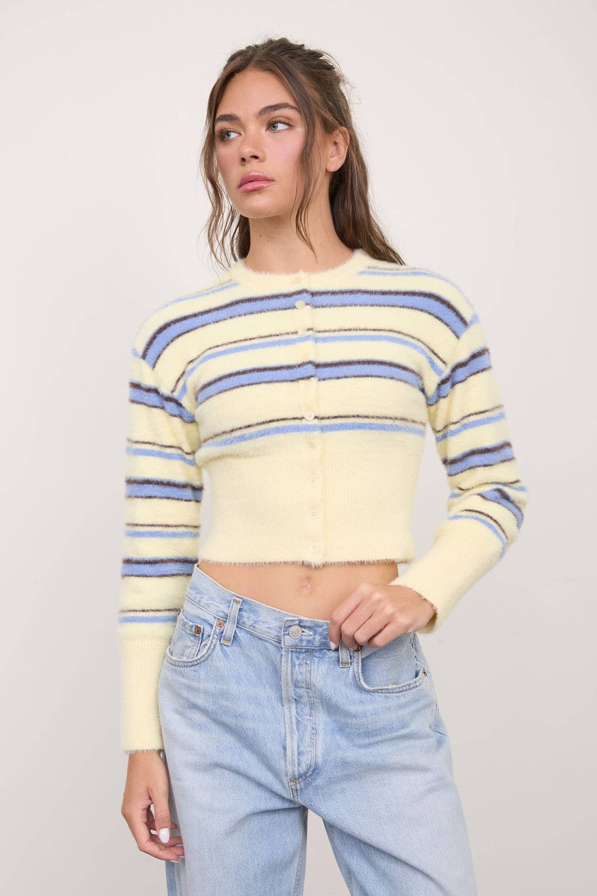 Sunny Sunday Fuzzy Cardigan