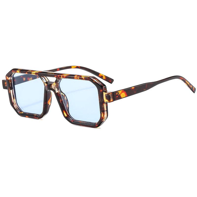 Vintage Pilot Style Rectangle Sunglasses for Women and Men