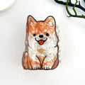Smile Dog Print Acrylic Hair Claw Clip