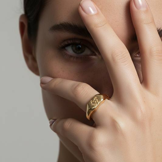 Dainty Gold Fuck Off Signet Ring Fuckoff Rings Open Adjustable Signet Ring Gold Rings For Women U-133