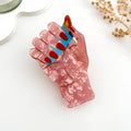 Smoking Hand Hair Claw – Bold Pvc Graphic Clip