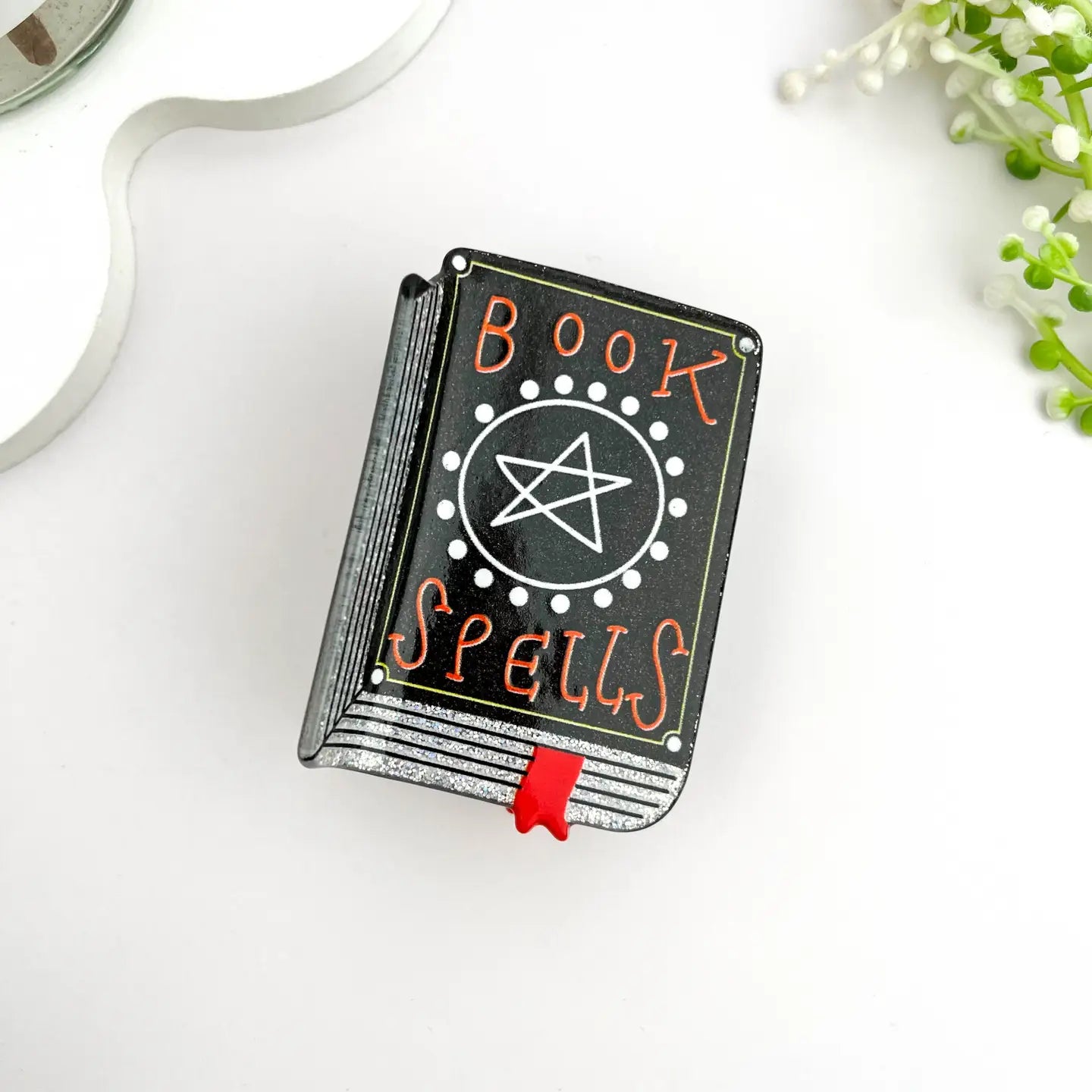 Enchanting Magic Book Hair Claw–Spellbinding Acetate Clip