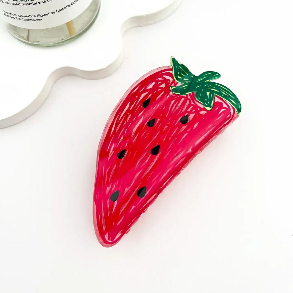 Fruit Still Life Hair Claw – Artistic Pvc Clip