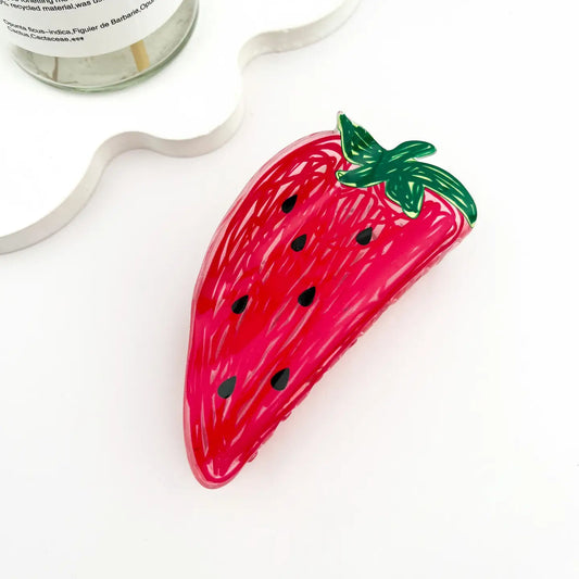 Fruit Still Life Hair Claw – Artistic Pvc Clip