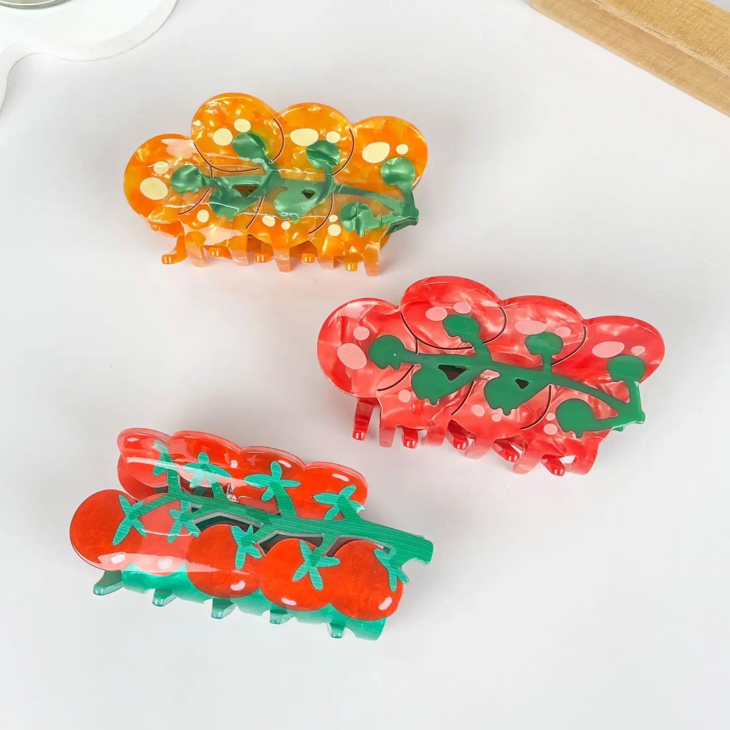 Vegetables and Fruits Cherry Tomato Hair Claw Clip