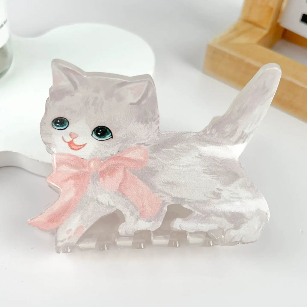 Super Cute Cat Bow Hair Claw Clip