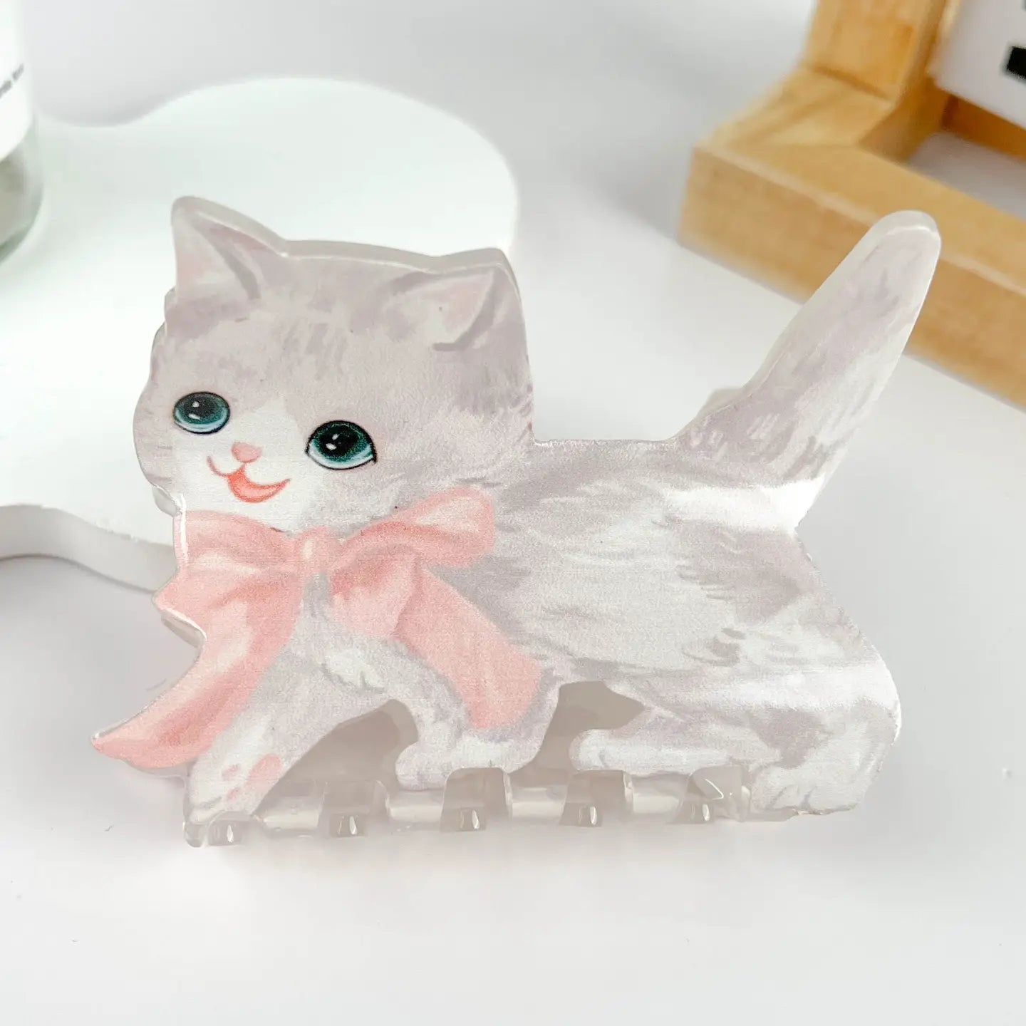 Super Cute Cat Bow Hair Claw Clip