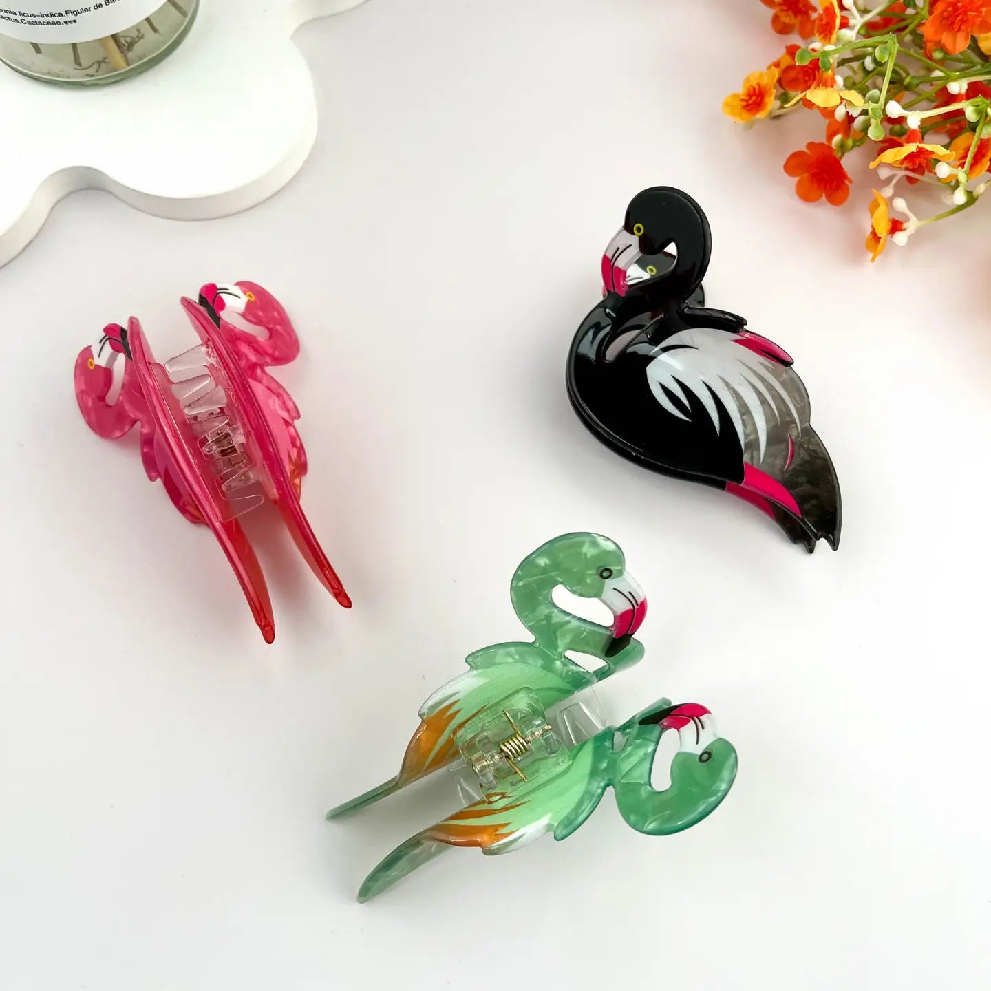 Realistic Flamingo Animal Candy Color Hair Claw Clip