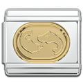 Italian Charms - Pisces Zodiac, 9mm Gold Bracelet Links