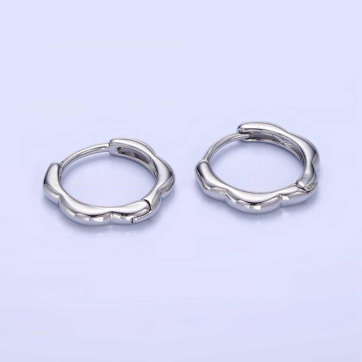 14K Gold Filled 13mm Rounded Huggie Earrings in Gold & Silver | P478 P479
