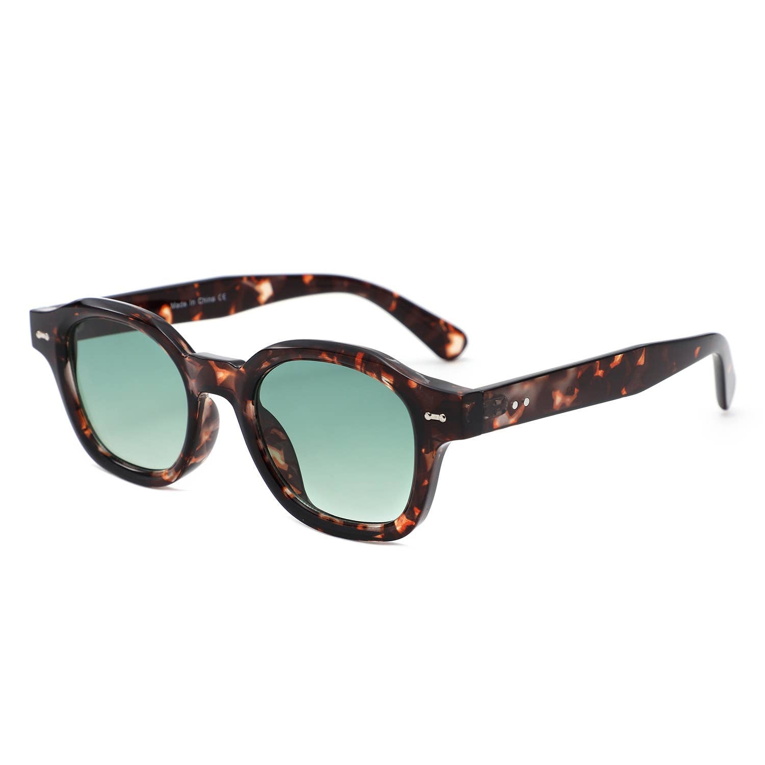 Classic Round Thick Frame Modern Sunglasses