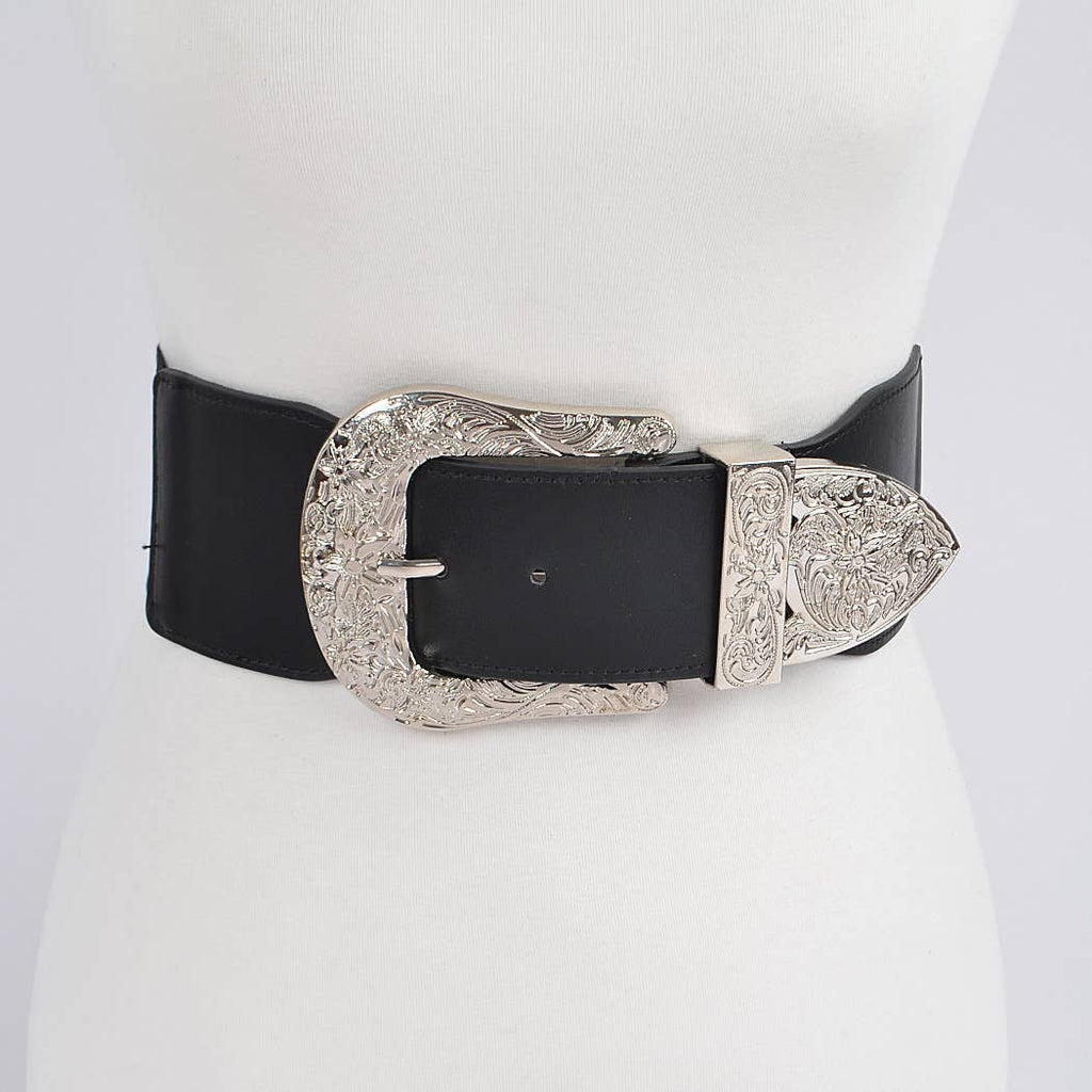 Wide Multi Metal Elastic Belt