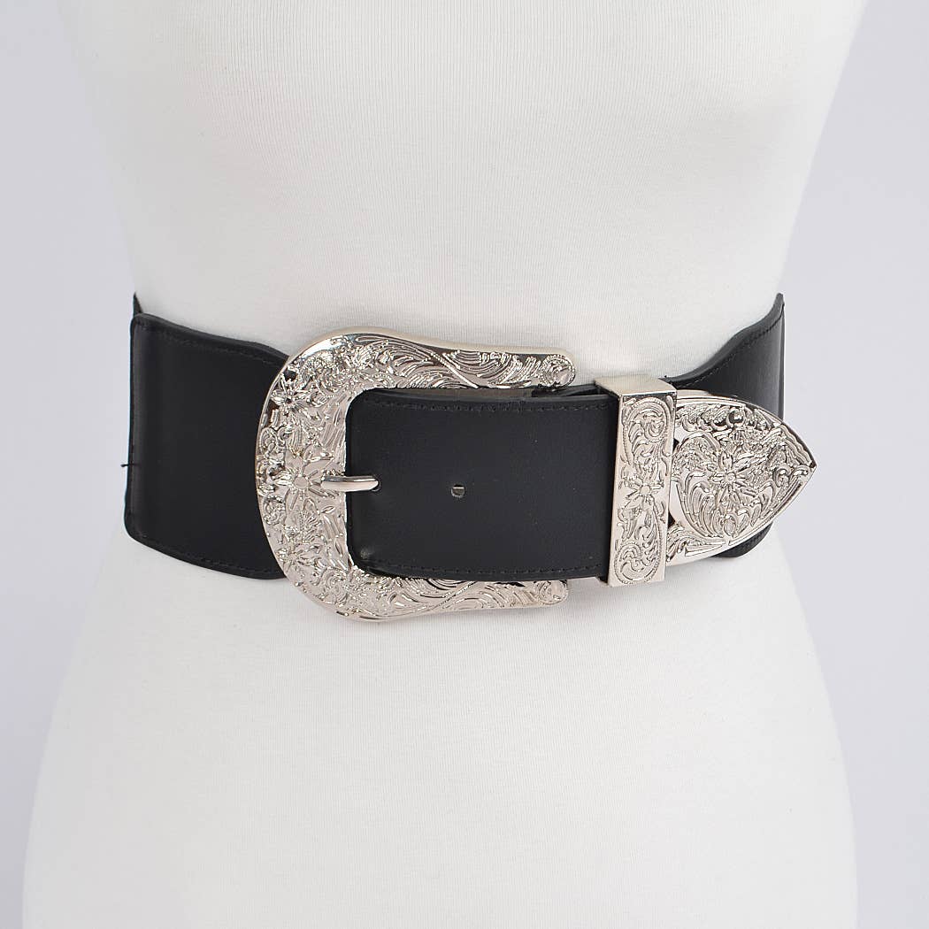 Wide Multi Metal Elastic Belt