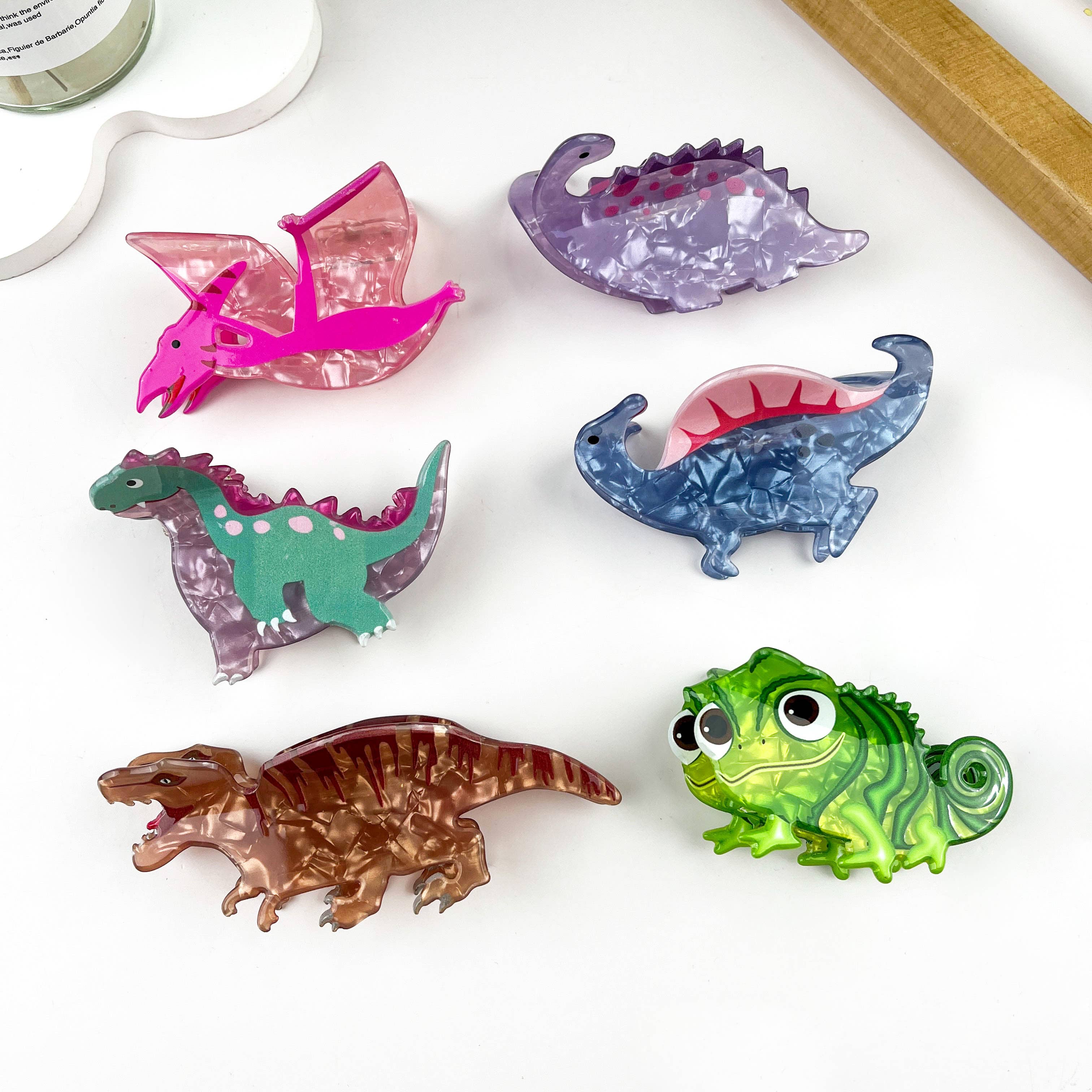 Dinosaur Animal Acrylic Hair Clip