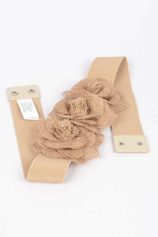 Linnen Flowers Elastic Belt