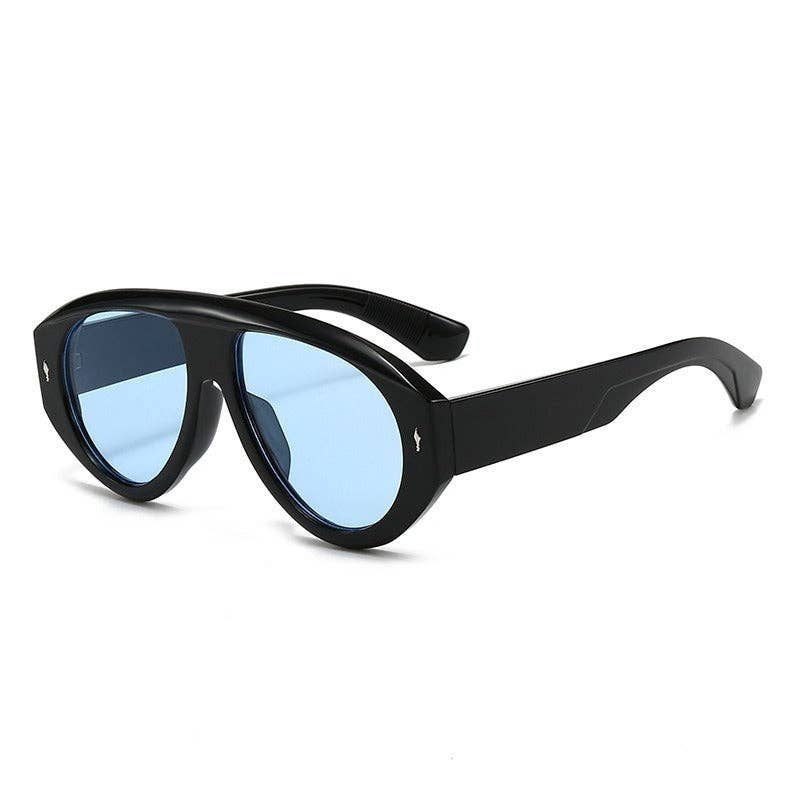 Trendy Pilot Sunglasses in Burgundy with Full Frame