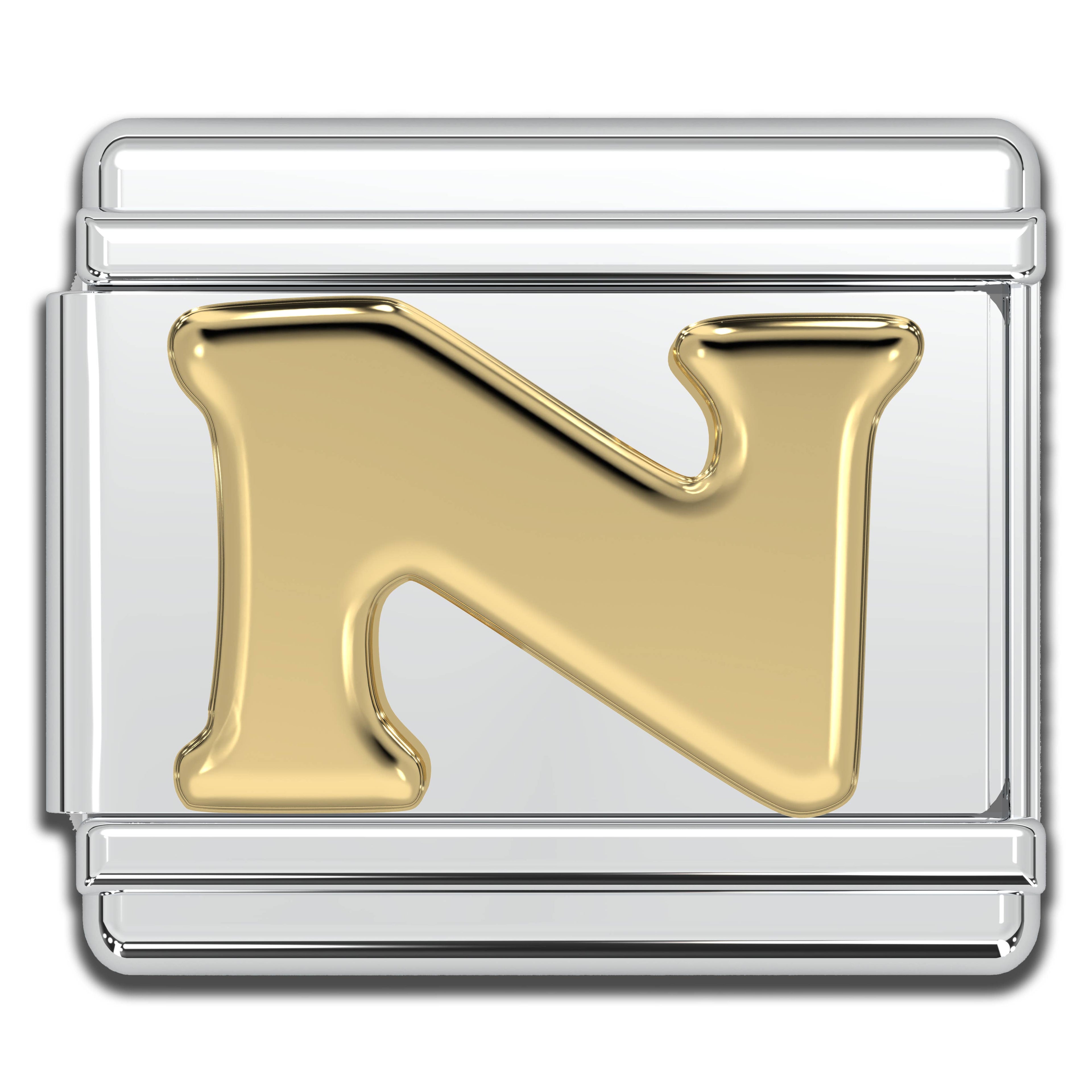 Italian Charm Letters A-Z - 9mm Gold Bracelet Charms