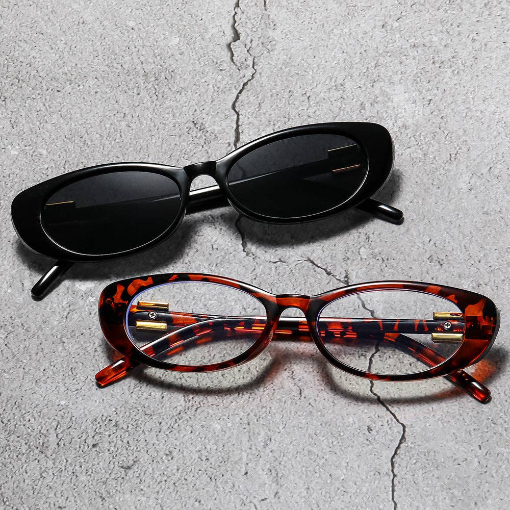 Oval Frame Cat Eye Sunglasses for Women Stylish Fashion Shades