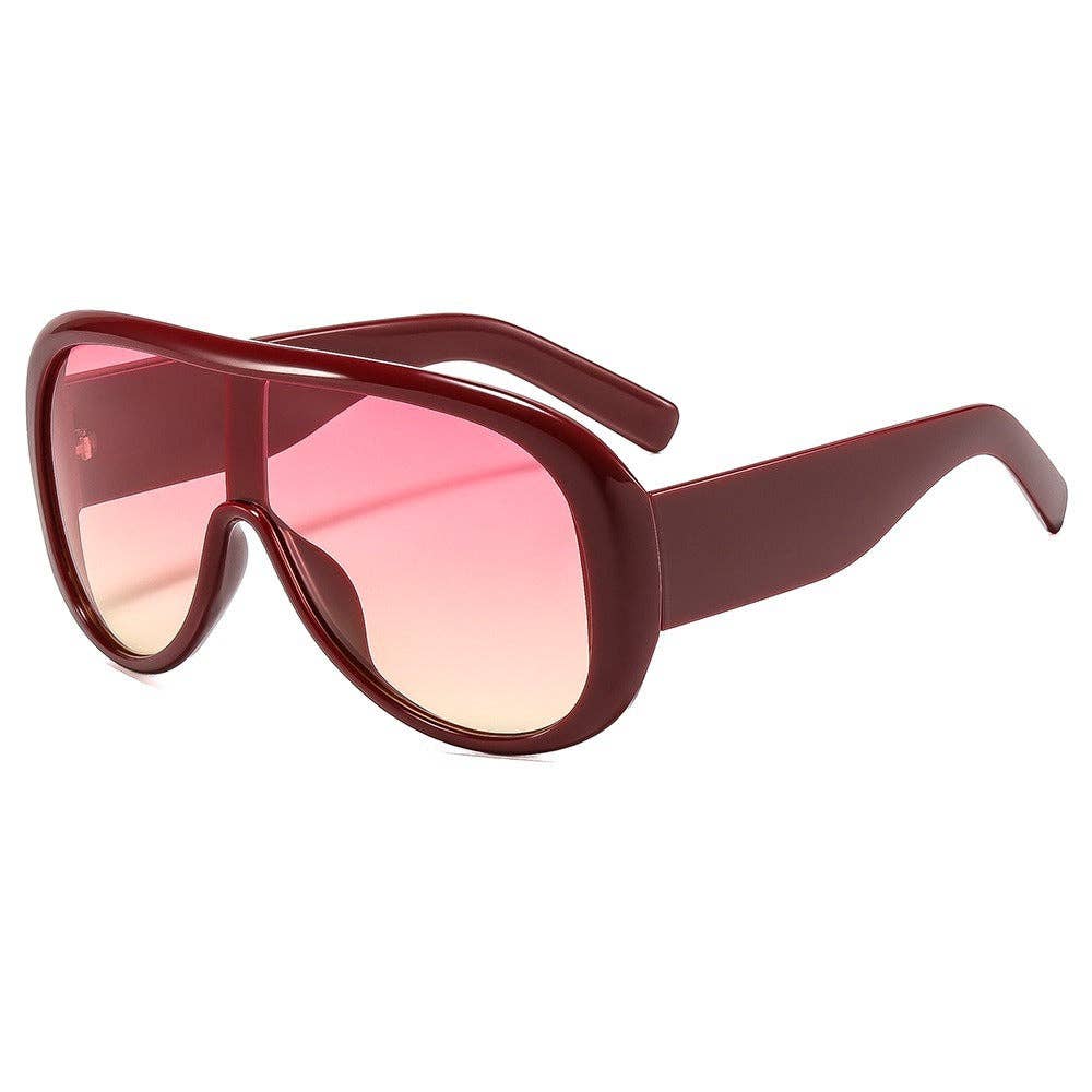 Trendy Oversized Sunglasses for Women with Geometric Design